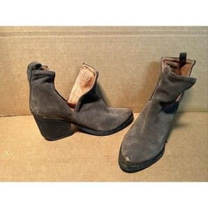 Jeffrey Campbell Women's Cromwell Matte Brown Leather Western Booties Size 6